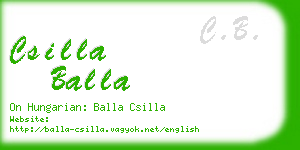 csilla balla business card